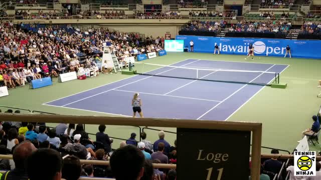 Genie Bouchard vs. Elise Mertens FINALS HIGHLIGHTS - Hawaii Open Tennis 2018