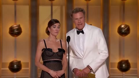 Will Ferrell & Kristen Wiig Present Male Actor – Motion Picture Musical_Comedy I 81st Golden Globes