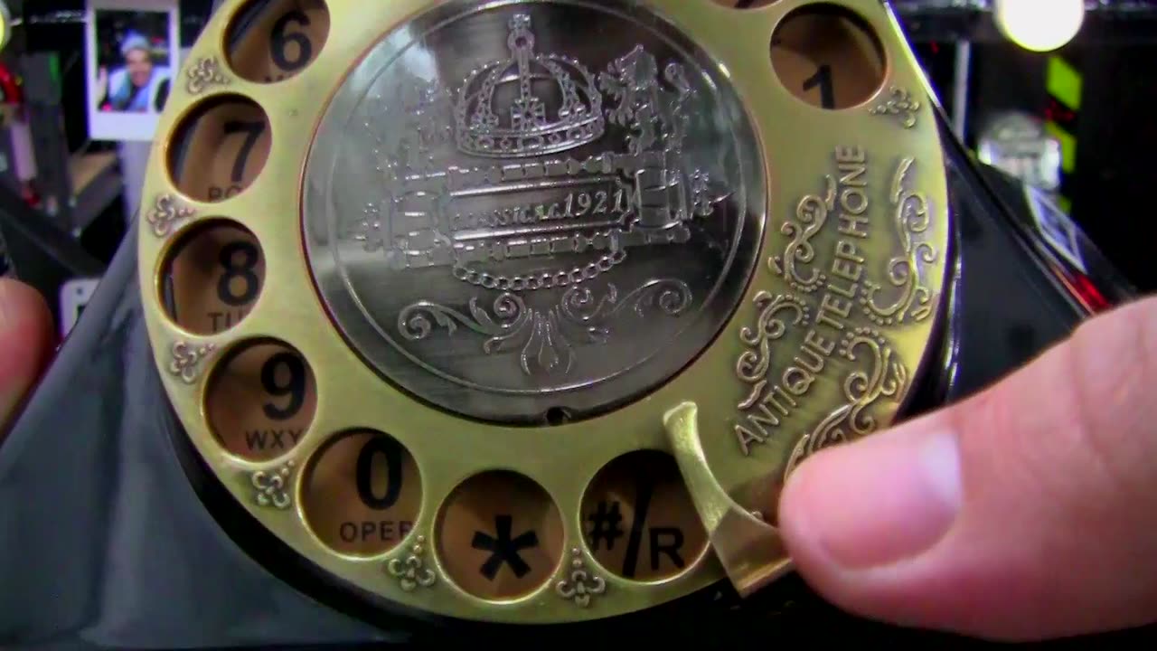 ANTIQUE RETRO LANDLINE TELEPHONE with rotary dial, 1921 model = my new home office addition