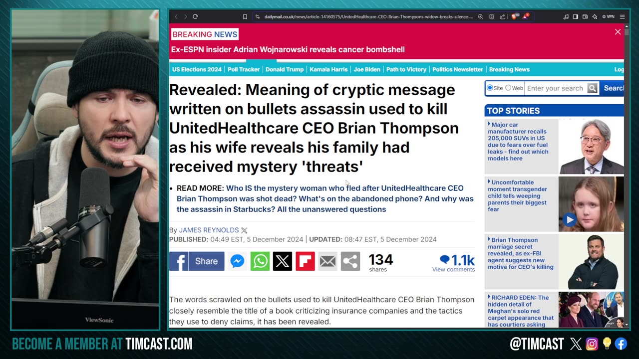 CRYPTIC Message Found In UnitedHealth CEO ASSASSINATION, UNHINGED Leftist Journo CALLS FOR MORE