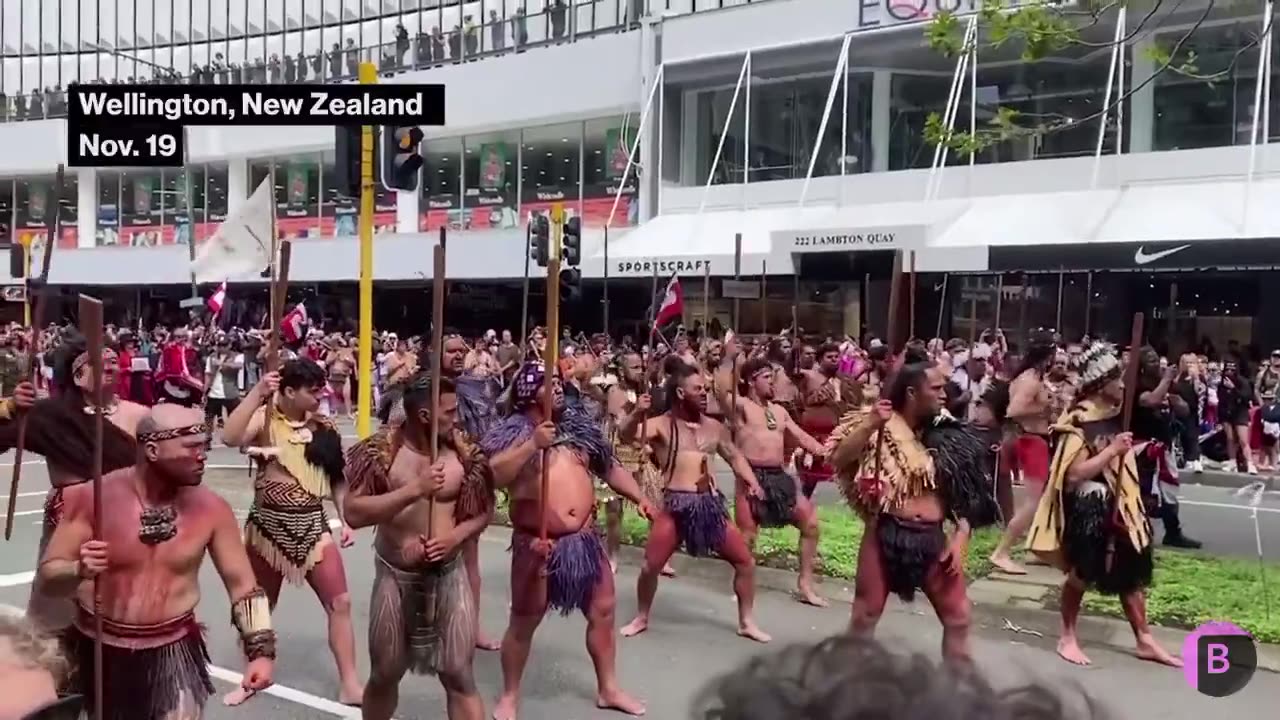 Māori protest in New Zealand against a bill to give equal rights to citizens of all races: