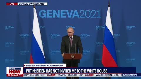 Vladimir Putin Holds Press Conference After U.S.-Russia Summit