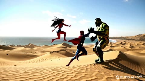 hulk vs super women and batman