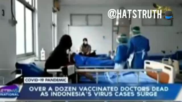 A dozen fully vaccinated doctors have died in Indonesia.