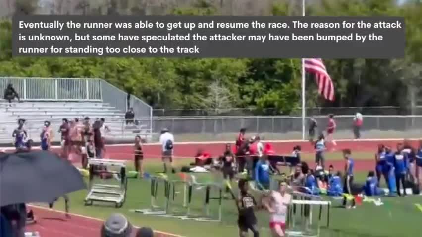 Florida HS Runner gets sucker punched during 1600 race