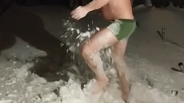 Jump in the snow