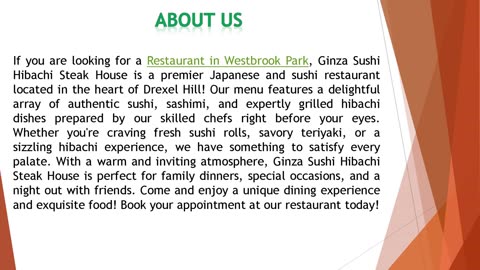 If you are looking for a Restaurant in Westbrook Park