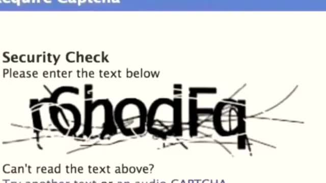 Captcha typing