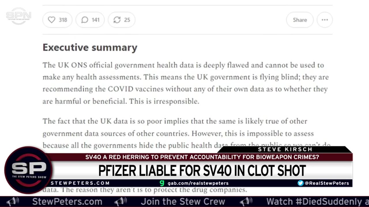 Pfizer Liable For SV40 In Shots: SV40 A Red Herring To Prevent Accountability For