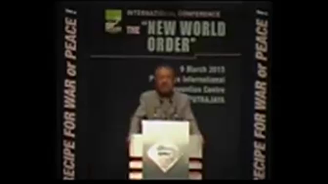 MAHATHIR MOHAMMAD: NEW WORLD ORDER FULL SPEECH