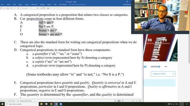 Lessons in Logic 14: Intro to Categorical Propositions