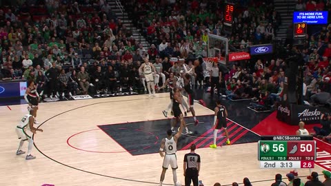 Brown Powers Celtics with 15 PTS in First Half! (Celtics-Trail Blazers)