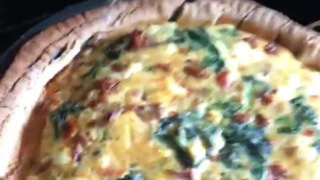 Quiche is done dropped oven