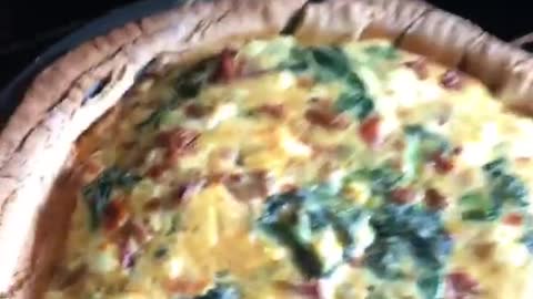 Quiche is done dropped oven