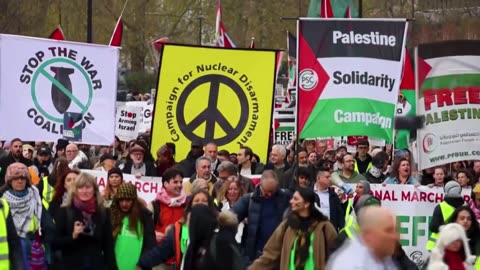 Hundreds of Thousands Gather for National Demonstration for Palestine in London