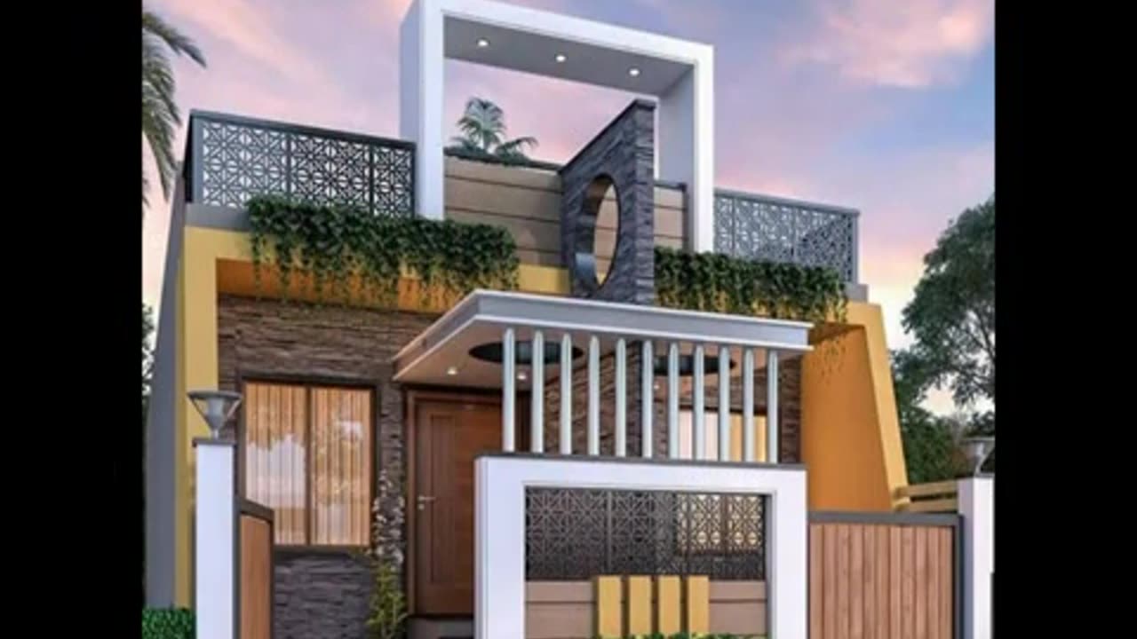 Top 3D home exterior__ house elevation design__ modern home__ house architecture