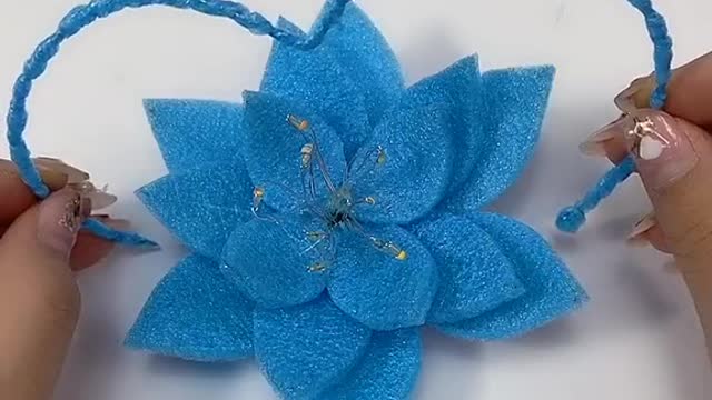 Flowers made with a package of foam