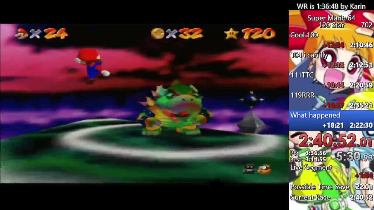 Super Mario 64 100% 120star Speedrun no reset #28