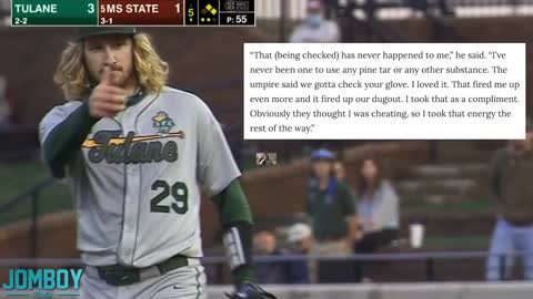 Tulane Pitcher Accused of Using Pine Tar, a breakdown