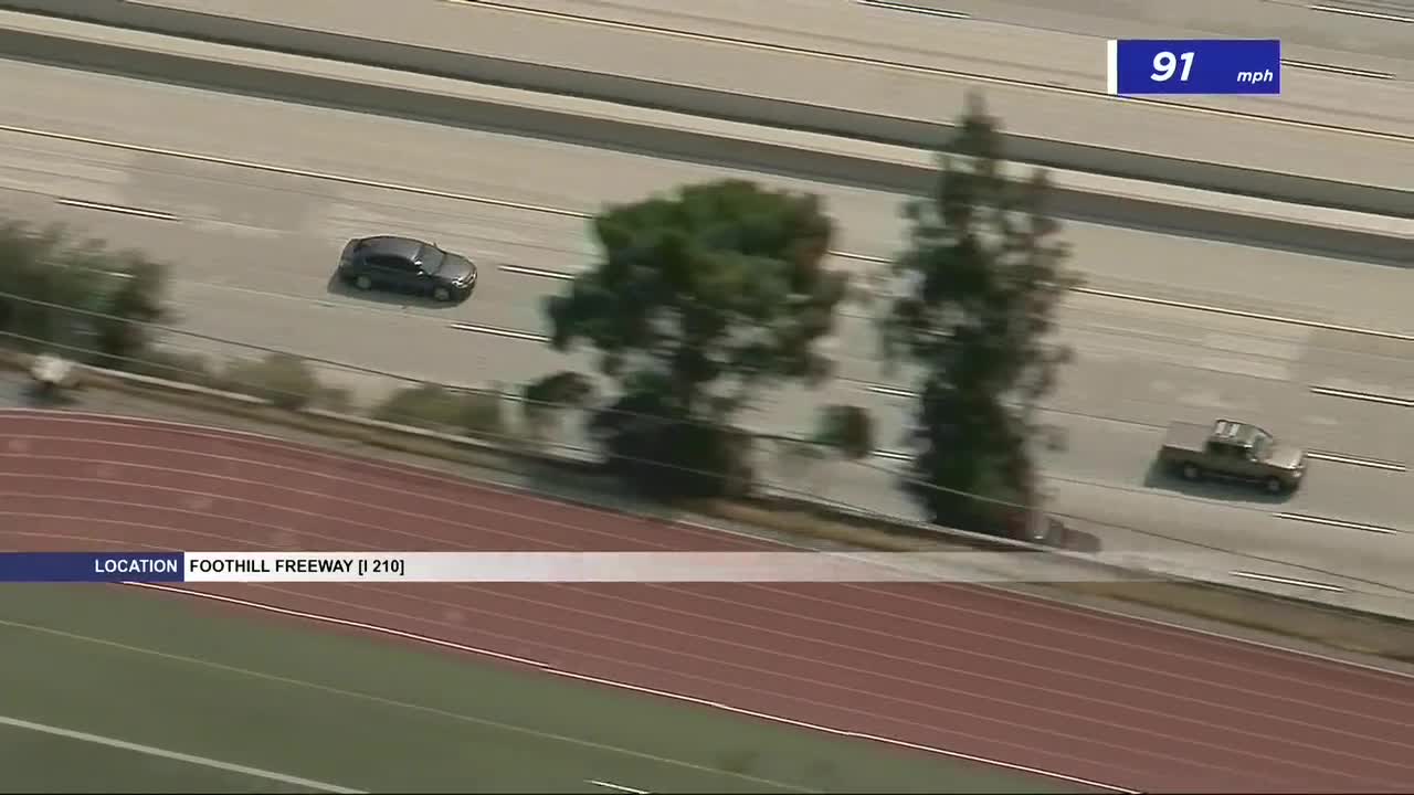 CHP Pursuit of Suspected Stolen Vehicle Near Pasadena