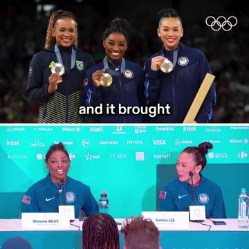Simone Biles 🤝 Rebeca Andrade.