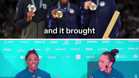 Simone Biles 🤝 Rebeca Andrade.