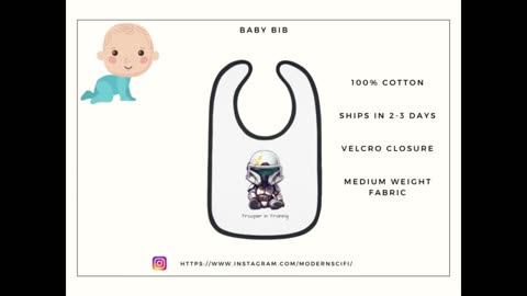 Star Wars inspired Boys Baby Bib