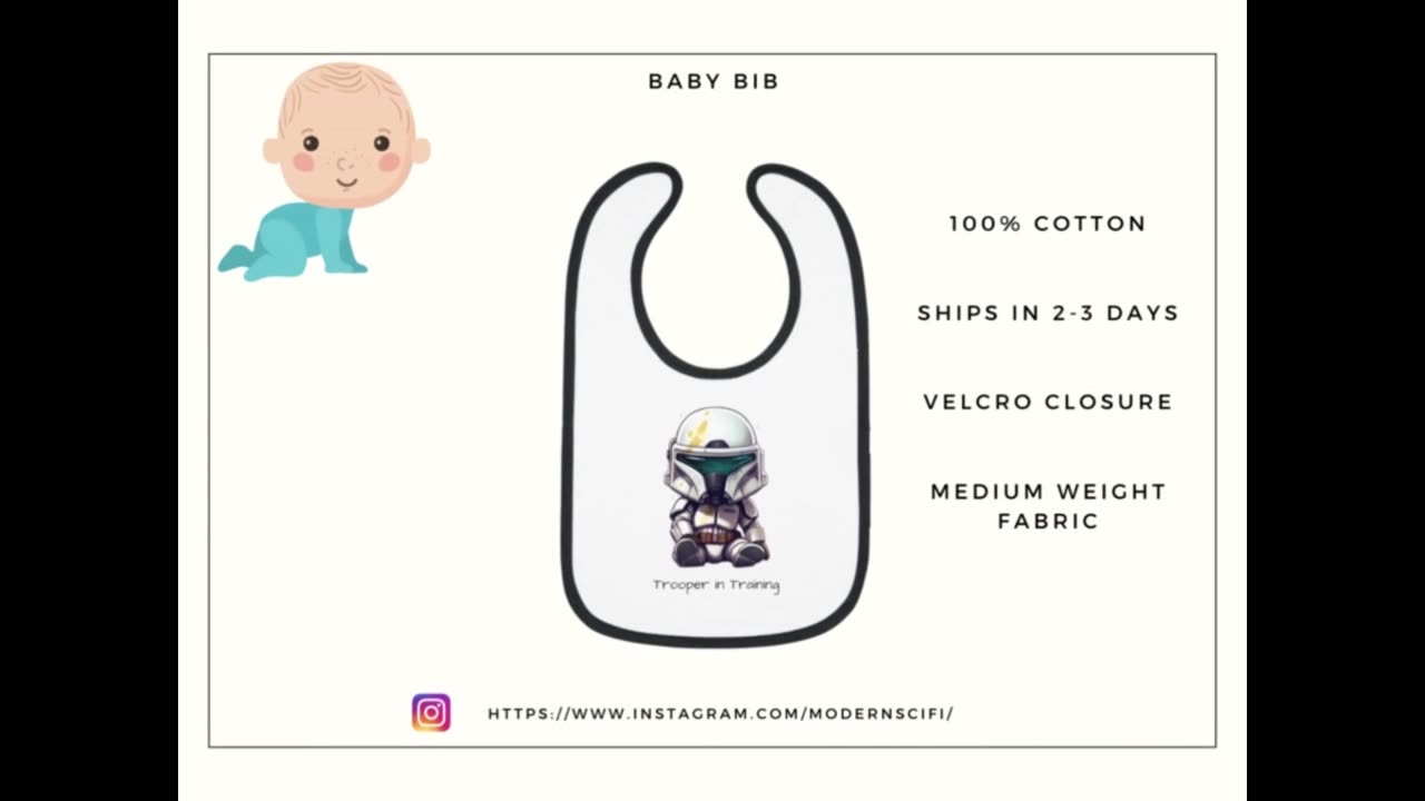 Star Wars inspired Boys Baby Bib