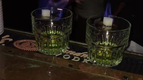 Bartender making Absinthe in New Orleans