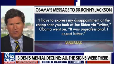 Tucker notes Biden's decline, says Obama is running the Democratic Party!!
