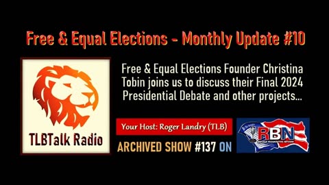 TLBTalk Radio: Free & Equal Monthly Update with Christina Tobin (#10)