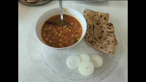 Indian food chola paratha