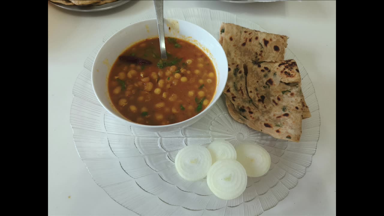 Indian food chola paratha