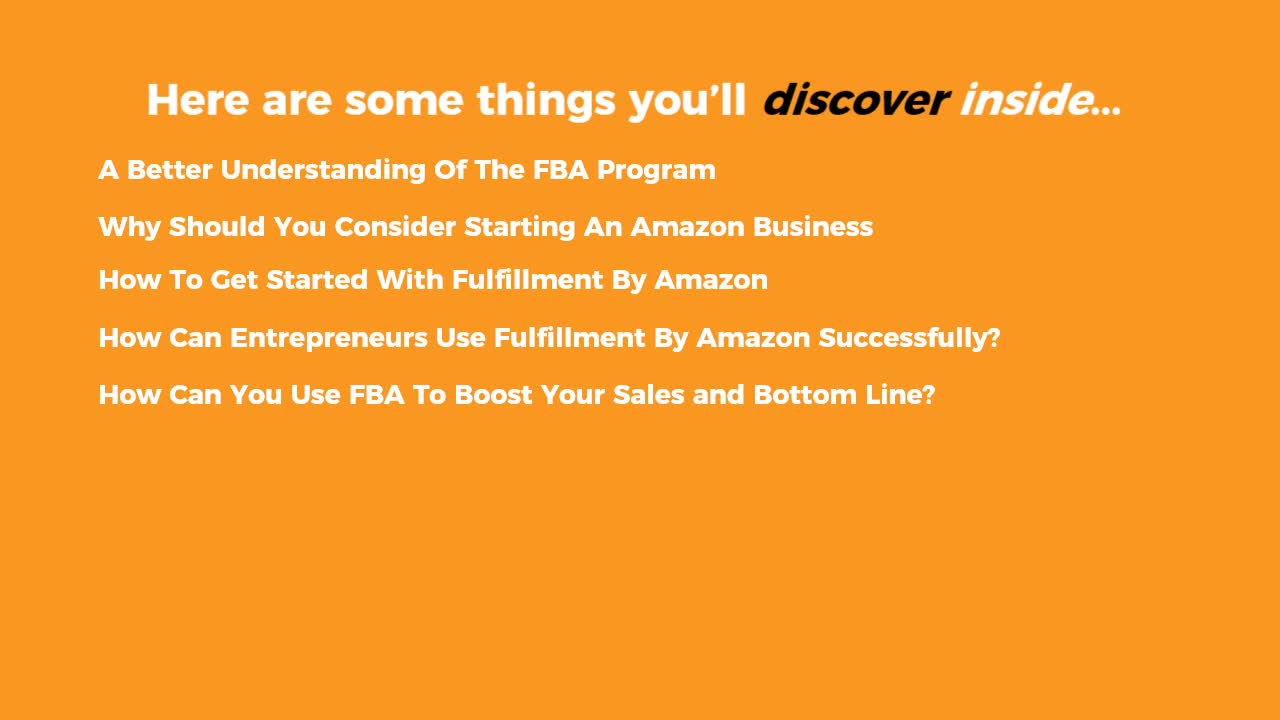 Start Selling On FBA...