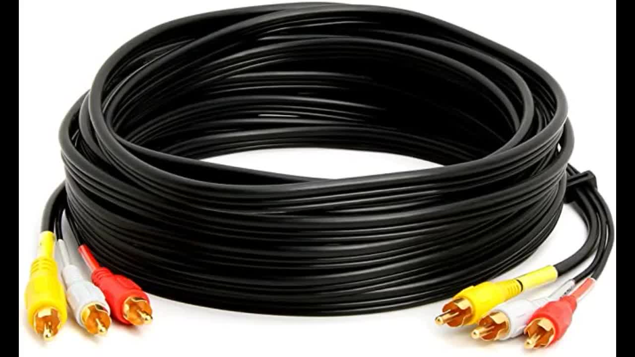 Review: HZFLBN Audio Video Cable (5M15FT) 3RCA to 3RCA Audio Video Composite AV Cable Compatib...