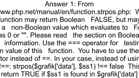 Loosely checking the return value from strpos gives unintended result