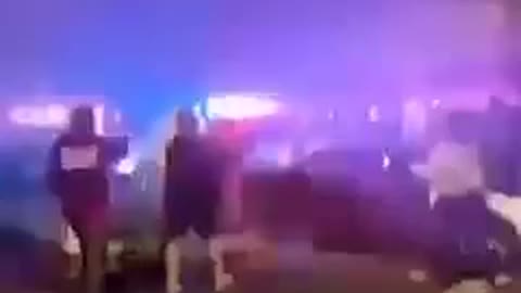 Police car plows through ANTIFA - Unknown Location