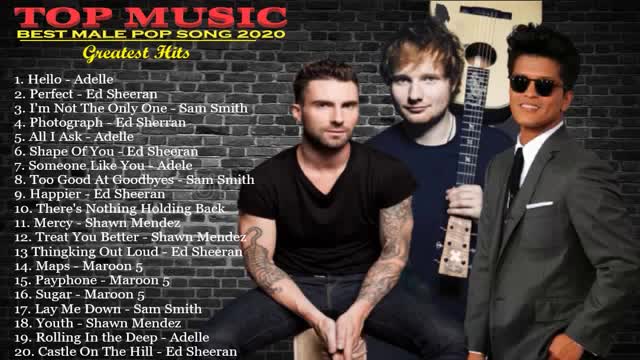 BEST MALE POP COMPILATIONS ENGLISH SONGS 2020