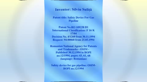 patent 001 Safety Device For Gas Pipeline