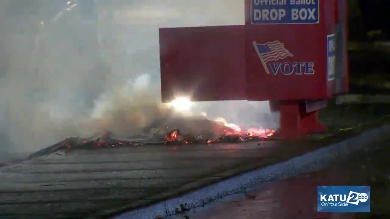 Ballot drop box in Washington, USA was set on fire with hundreds of ballots