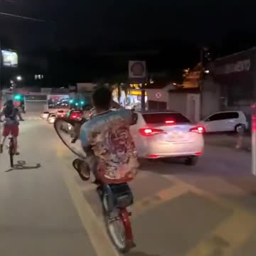 over in africa, crazy cyclist