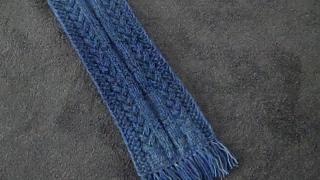 CB35 Double strand in variegated blues 6', $24