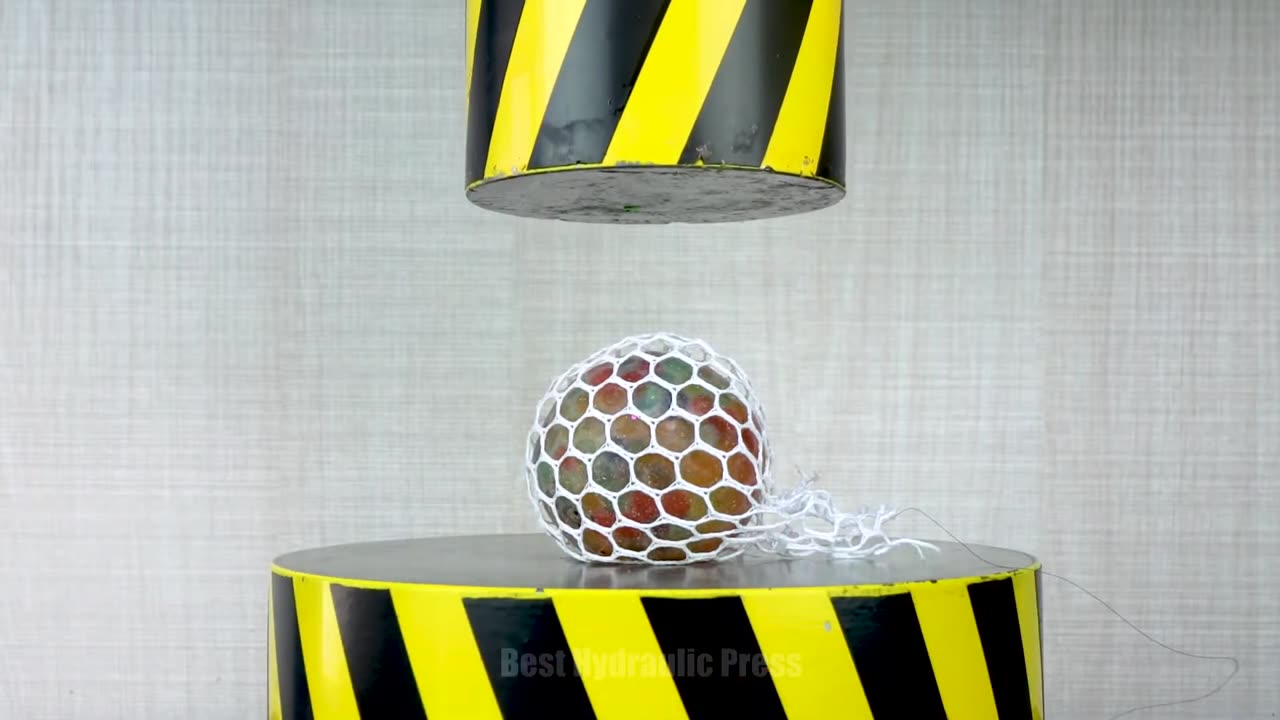 Hydraulic Press vs Rainbow Spike Balls