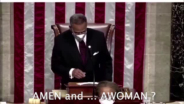 Dem's congress prayer ends with “amen and awoman.”