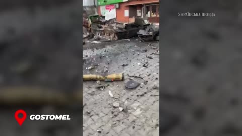 Corpses of dead Russian Soldiers starting to rot in the streets of Gostomel