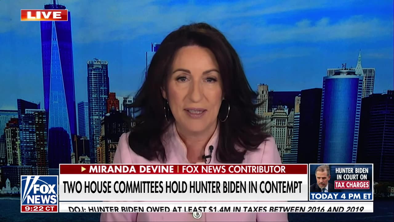 Democrats Helped Hunter Biden Pull Off This Stunt - Miranda Devine