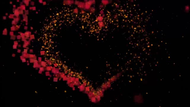 red love love heart change background led big screen video