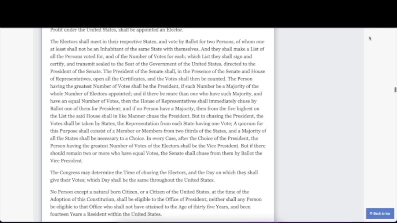 Reading the U S Constitution (Article II-VII) [Whisper]