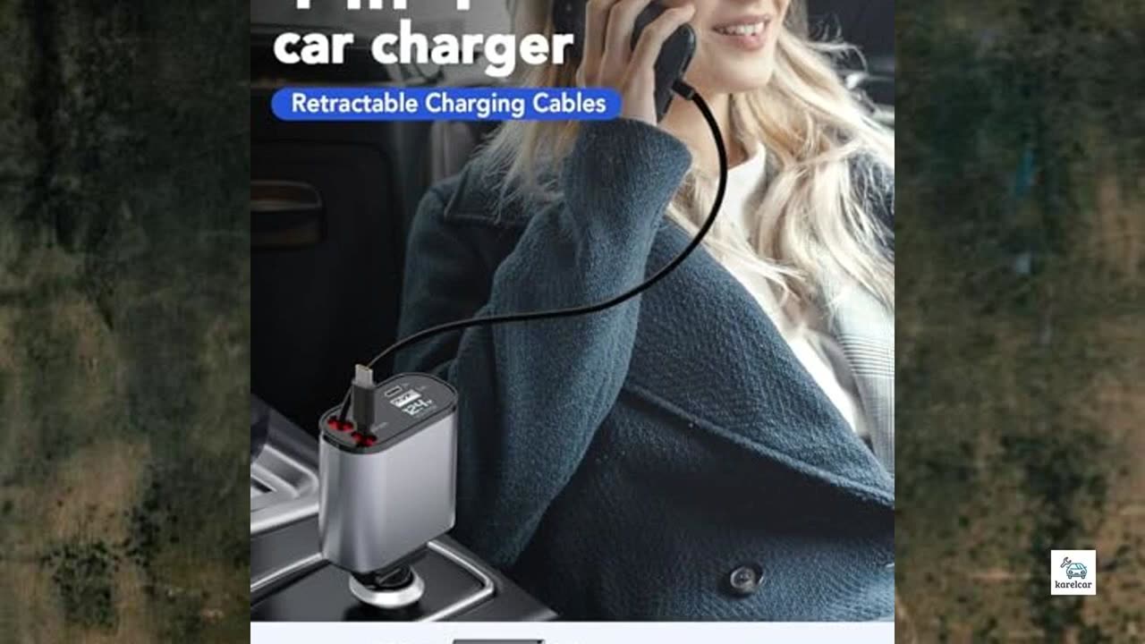 Review - Retractable Car Charger, 4 in 1 Fast Car Phone Charger 66W