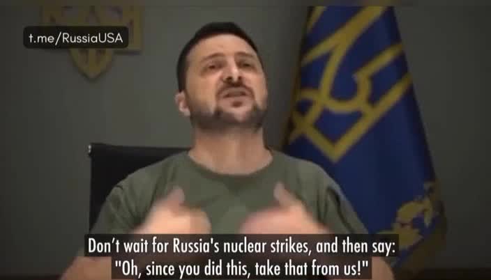 Zelensky just asked NATO to start a Nuclear War with Russia. This is fucking INSANE!. War Lord Zelensky not dictating NATO to start Nuke war with preemptive strike. He has Biden and the rest of them by the balls with something Zelensky demanding his bribe